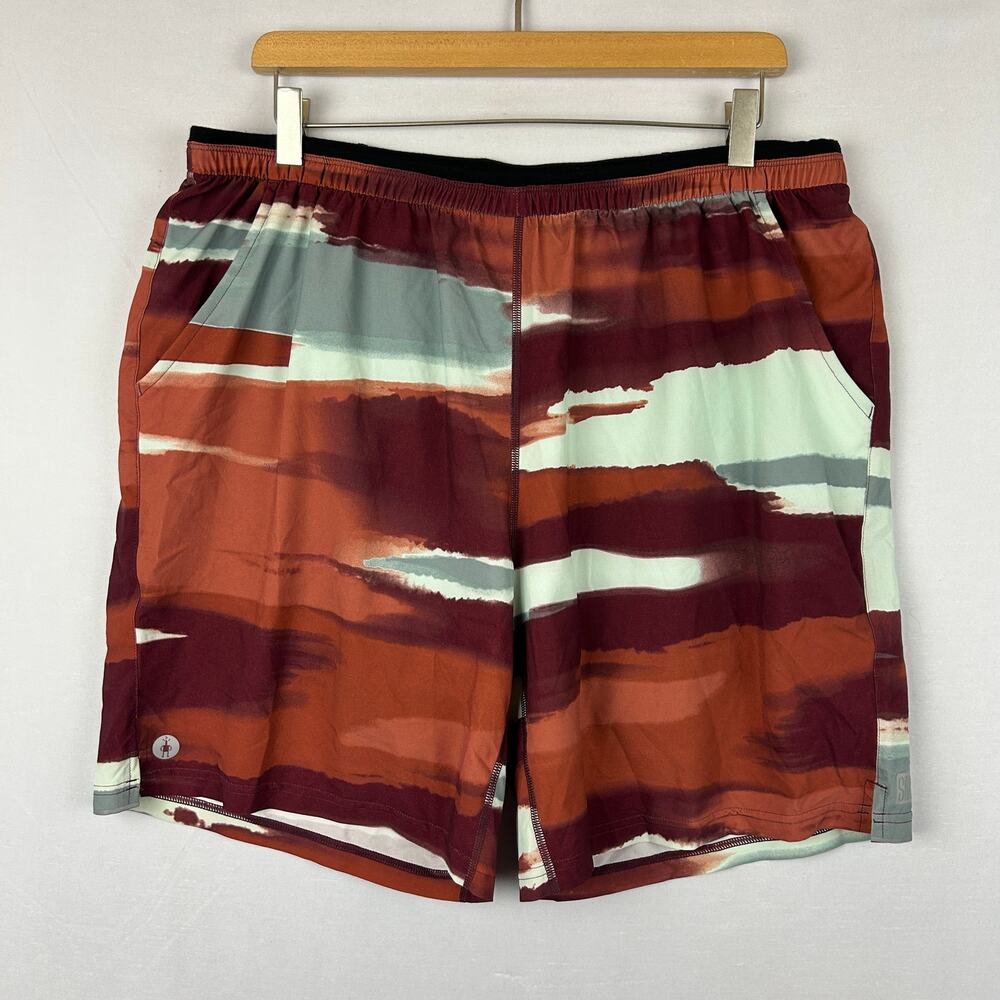 Smartwool Active Lined 8" Shorts Orange Sunrise SW016966 Men's Size XL